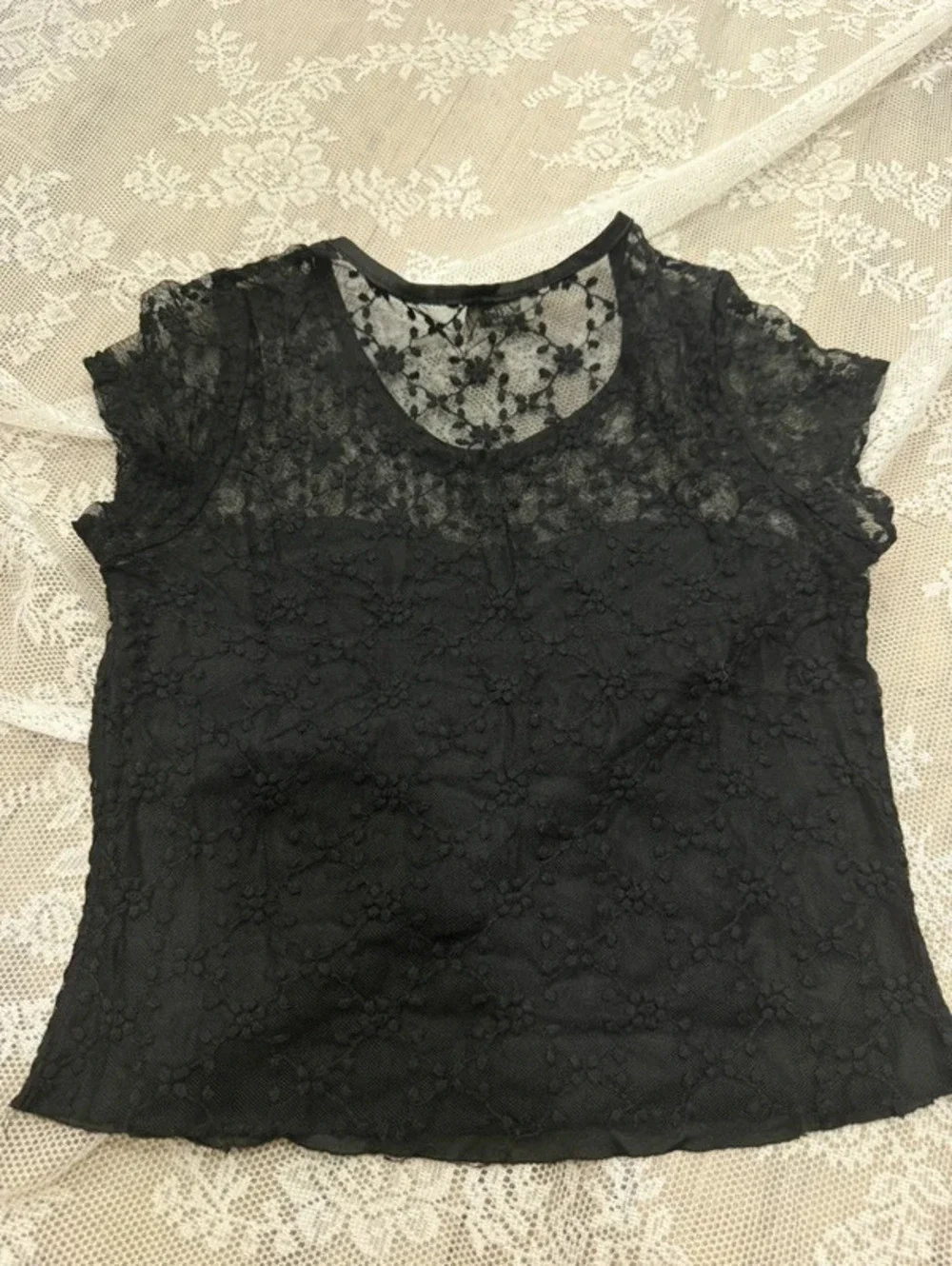 black lace shirt - Picture 2 of 3